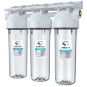 Фильтр Unicorn магистральный 10quot; тройной 3/4 прозрачный, KSBP 3/4 TRIO