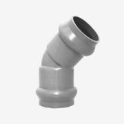 Отвод ХЕМКОР двухраструбный НПВХ 110 мм, 45 гр.