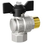 Кран шаровой латунный LD Pride 47.15.В-Н.У.Б Ду15 Ру40 угловой, вн-нр, (бабочка)