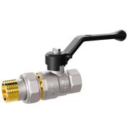 Кран шаровой латунный LD Pride 47.32.В-ГШ.Р Ду 32 Ру 25 (рычаг с бир.)