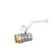 Кран шаровой латунный LD Pride 47.32.В-В.Р Ду32 Ру25 white (рычаг с бир)