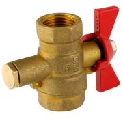 Кран шаровой РИДАН для монтажа датчика температуры теплосчетчика Ду25 мм