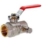 Кран шаровой латунный РИДАН BVR-DR DN15 PN40 с внутренней резьбой и спускным элементом