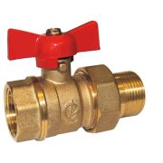 Кран шаровой ГАЛЛОП DN-20 СТАНДАРТ 232 бабочка красная, с удлинителем, PN40