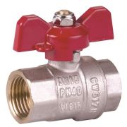 Кран ViEiR шаровый 1/2quot; ВВ, кр. бабочка, никель (112/14) VR201-01