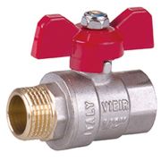 Кран ViEiR шаровый 1/2quot; ВН, кр. бабочка, никель (112/14) VR203-01