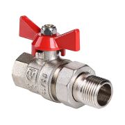 Кран шар. Valtec VT.227.N.04 BASE ВН 1/2quot; с американкой бабочка