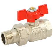 Кран Uni-Fitt НВ 1/2quot; с разъемным соединением, полнопроходной, бабочка ETALON