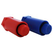 Набор цветных заглушек VALFEX 1/2quot; удлиненные, синий/красный (2шт/упак)