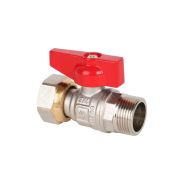 Кран шаровой латунный MVI DN15 PN25 нр-накидная гайка, бабочка