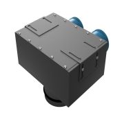 Пленум потолочный оцинкованный, 125 мм, 2*75 мм (серый)