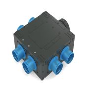 Коллектор воздухораспределительный мини, H-160 мм, 75*6 (серый)