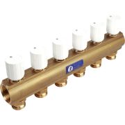Коллектор Giacomini с термостатическими клапанами 1 1/4quot; x 18 /6, R553VY026