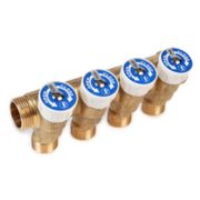 Коллектор сантехнический Giacomini с вентилями 1quot; x 16 /4, R585CY044