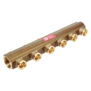 Коллектор Giacomini с отсечными клапанами 1quot; x 3/4quot;E /3, R553SY043