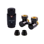 Комплект SCHLOSSER эксклюзивного узла подключения 50 мм с термоголовкой черный RAL 9005 угловой