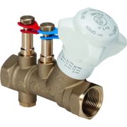 Клапан балансировочный Giacomini R206B ручной DN50 (2quot;) ВВ, Kvs-25.5м3/ч, со штуцерами и дренажём