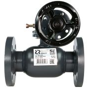 Кран шаровой РИДАН JIP-R Premium FF DN100 PN16 WG фланцевый, с рукояткой, неполнопроходной