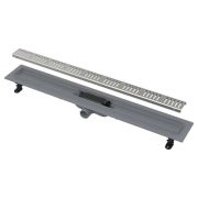 Желоб AlcaPlast Simple водоотводящий с порогами для перфорированной решетки APZ10-650M