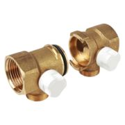 Элемент модульного коллектора Giacomini кр., с вентилями 1quot; x 16 x DN25 (2), R585TY105