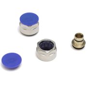 Соединение REHAU резьбозажимное REHAU flex/pink+ 20х2,8x3/4quot; с евроконусом, никелир. латунь