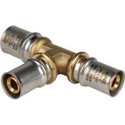 Тройник переходной 20х16х16 для металлопластиковых труб прессовой, SFP-0005-201616 STOUT