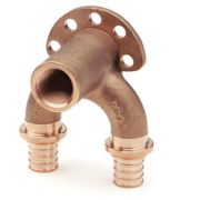 Угольник REHAU проточный настенный ВР 16/16-1/2 длинный RX + , бронза