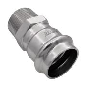 Соединитель VIEIR прямой нерж. сталь с нар.р. 22×3/4quot; VER-PRO (60/5)