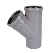Тройник Ostendorf 110/50х45гр. HTEA Внутр.кан. PPS серый