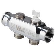 Коллектор VALTEC VTc.505.SS.060504 из нерж. стали с м-о расст. вых. 50 мм 1quot;х3/4quot; 4 вых. евроконус