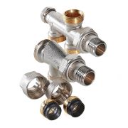 Узел Valtec термостат. д/ниж.подкл. 2-х труб. сист. 1/2х100х3/4 евроконус(комплект) VT.225K.N.E0410