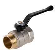 Кран шаровой латунный LD Pride 47.40.В-Н.Р Ду 40 Ру 25 (рычаг с бир.)