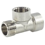 Тройник SantechSystems лат Ду20 м/м/р никель