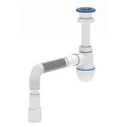 Сифон АНИ пласт д/умыв-ка/мойки бутылочный 1 1/2quot;x40 с гофрой 40х40/50 D-70мм C0115