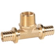 Тройник Royal Thermo ritable аксиальный, латунь НР 20х3/4х20