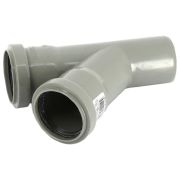 Тройник Ostendorf 50/50х45 HTEA Внутр.кан. PPS серый