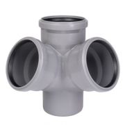 Крестовина Ostendorf 110/110/110х67 угловая HTED Внутр.кан. PPS серый