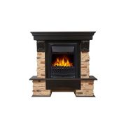 Портал Firelight Pietra Classic камень сланец натуральный, шпон темный дуб