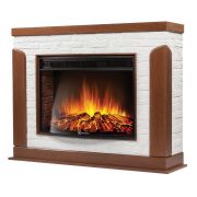 Портал Firelight Prestigio 30 камень белый, шпон дуб