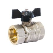 Кран шаровой латунный LD Pride 47.25.B-B.Б Ду 25 Ру 40 вн-вн, (бабочка)