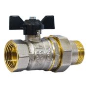 Кран шаровой латунный LD Pride 47.25.В-ГШ.Б Ду 25 Ру 40 вн-американка, (бабочка с биркой)