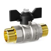 Кран шаровой латунный LD Pride 47.25.Н-Н.Б Ду 25 Ру 40 нр-нр, бабочка