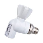 Кран Lammin шаровый PPR радиат. угл. 20 х 1/2quot; PREMIUM 50/10, белый