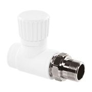 Вентиль TEBO бел. PP-R для радиаторов прямой 1v 20х1/2quot; (10/60), арт. 030060401