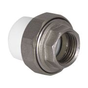 Муфта TEBO бел. PP-R комбин. разъемная (Американка) 25х1/2quot; ВР O-ring