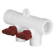 Коллектор TEBO бел. PP-R 32x20x3 вых. красн. (3/18), арт. 030091211