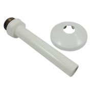 Трубка соединительная с розеткой SCHLOSSER 15х1-1/2quot; нр, длина 110 мм, отражатель d-50мм (Белая)