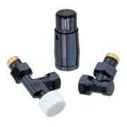 Комплект подключения SCHLOSSER STANDARD MINI 1/2quot; осевой, Ral 9005, с термоголовкой MINI М30х1,5