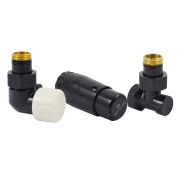 Комплект трехосевой SCHLOSSER STANDARD MINI 1/2quot; левый, Ral 9005, с термоголовкой MINI M30x1,5