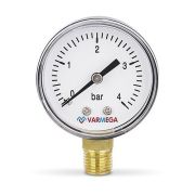 Манометр VARMEGA радиальный 50 мм, 4 бар, 1/4quot;, VMMT10-500402